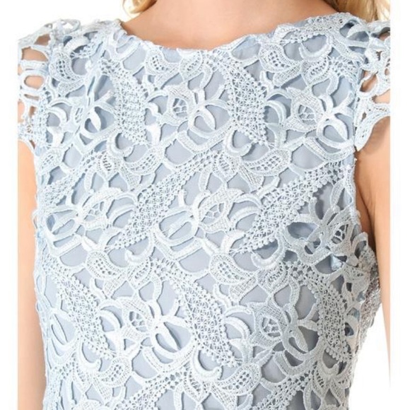 Alice + Olivia Lace Eyelet Crochet Keyhole Cocktail Dress - Picture 8 of 8